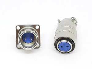 Роз'єм XS12-2pin комплект (Гніздо з фланцем+ штекер) в Одеській області від компанії Кладовая мастера на Закупка