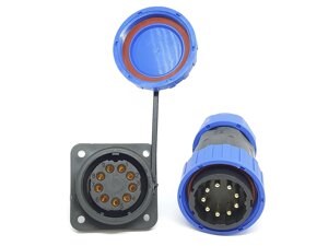 Герметичний роз'єм з квадратним фланцем LD32-9pin IP-68 під викрутку в Одеській області від компанії Кладовая мастера на Закупка