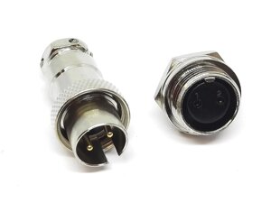 Роз'єм 16MF-2 контакти (2 pin) пара (Гніздо + штекер) в Одеській області від компанії Кладовая мастера на Закупка