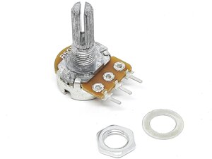 Змінний резистор (потенціометр) 500 Ом (WH148-B500) моно L=20 мм в Одеській області від компанії Кладовая мастера на Закупка