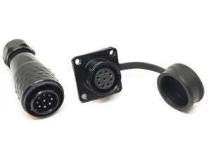 Роз'єм SA16-9P 9 контактів квадратний фланець пара