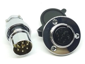 Роз'єм GX25F-7pin (DM25F-7AE) дзеркальний комплект (Штекер з фланцем + гніздо) в Одеській області від компанії Кладовая мастера на Закупка