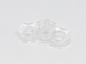 Нейлонова гайка M4 прозора шестигранна