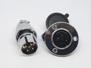 Роз'єм GX25F-4pin (DM25F-4AE) дзеркальний комплект (Штекер з фланцем + гніздо) в Одеській області від компанії Кладовая мастера на Закупка