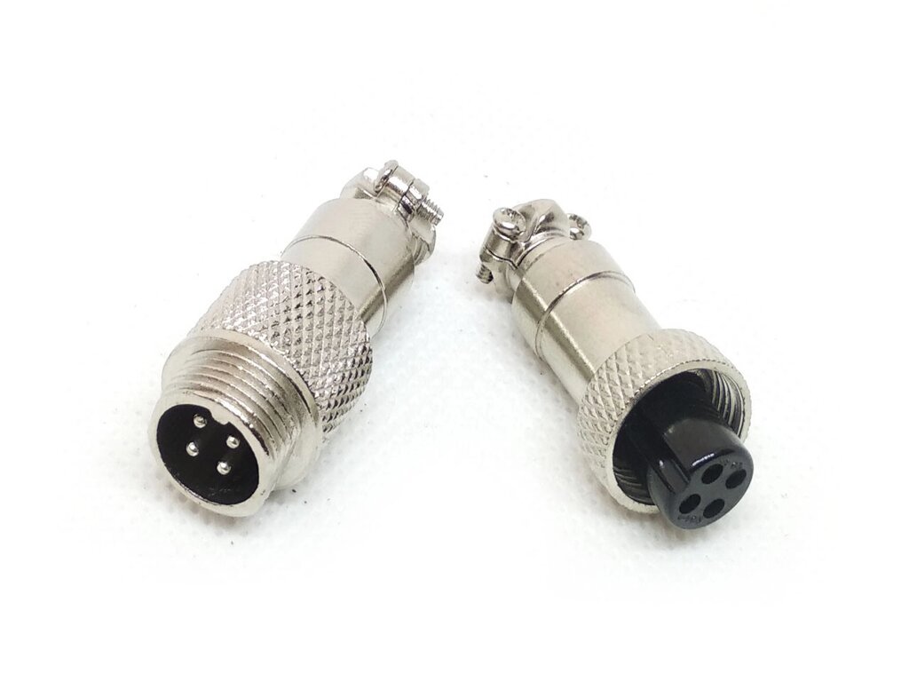 Роз'єм GX12-4 (M12-4, RS765) кабель-кабель від компанії Кладова Майстра на Закупка - фото 1