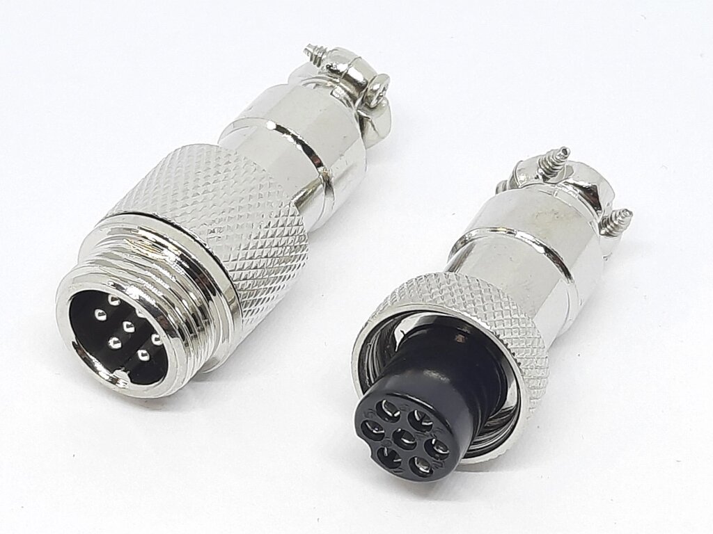 Роз'єм GX12-7 (M12-7, RS765) кабель-кабель від компанії Кладова Майстра на Закупка - фото 1