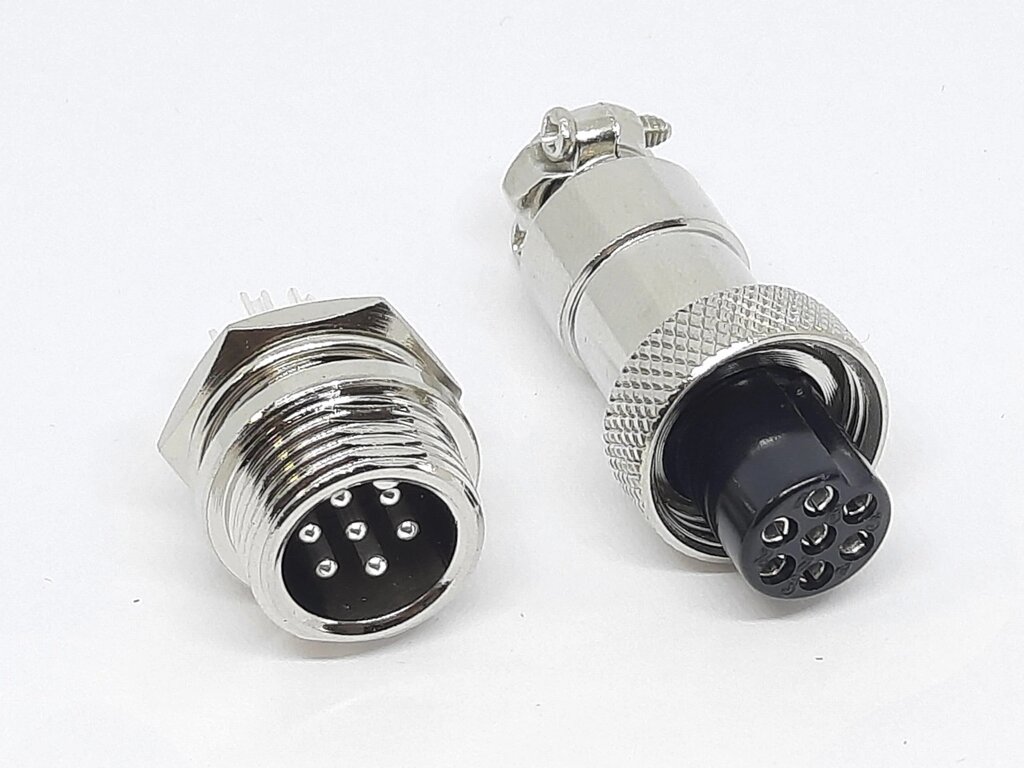 Роз'єм GX12-7 mini XLR M12, RS765 7 контактів (7 pin) пара, оптом від компанії Кладова Майстра на Закупка - фото 1