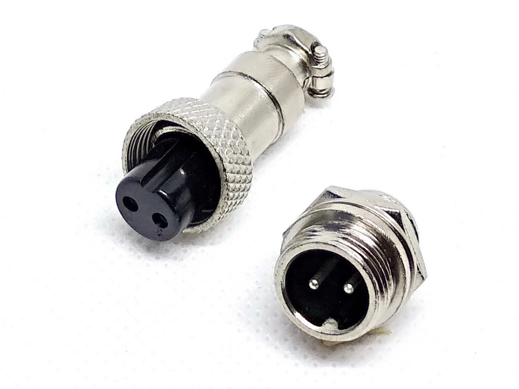 Роз'єм mini XLR M12 RS765 2 контактний (2pin) пара, оптом від компанії Кладова Майстра на Закупка - фото 1