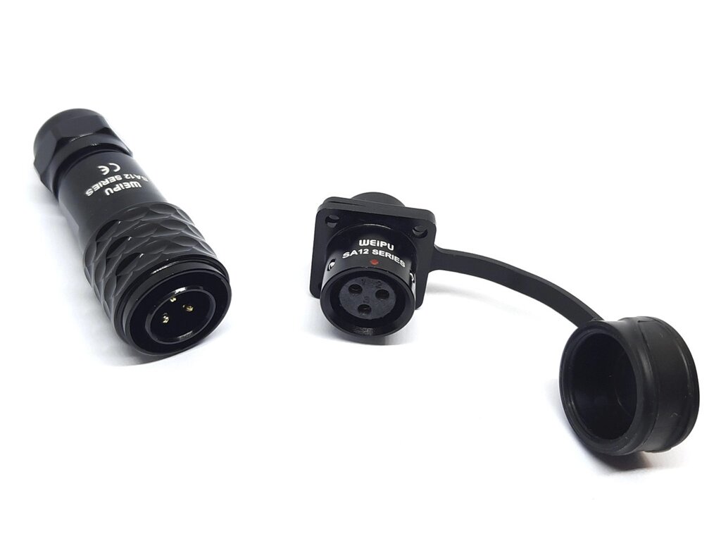 Роз'єм SA12-3P 3 контакти квадратний фланець пара від компанії Кладова Майстра на Закупка - фото 1