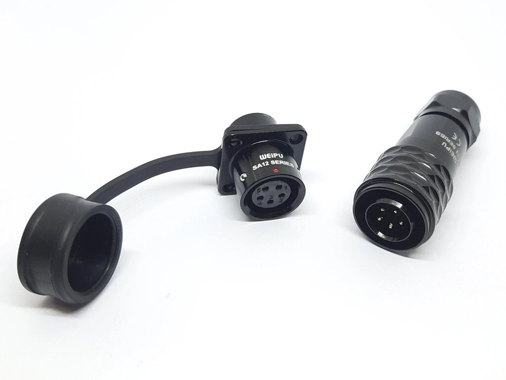 Роз'єм SA12-5P 5 контактів квадратний фланець пара від компанії Кладова Майстра на Закупка - фото 1