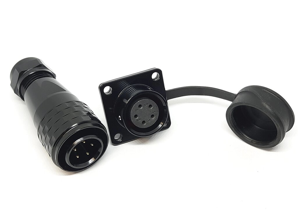 Роз'єм SA16-5P 5 контактів квадратний фланець пара від компанії Кладова Майстра на Закупка - фото 1