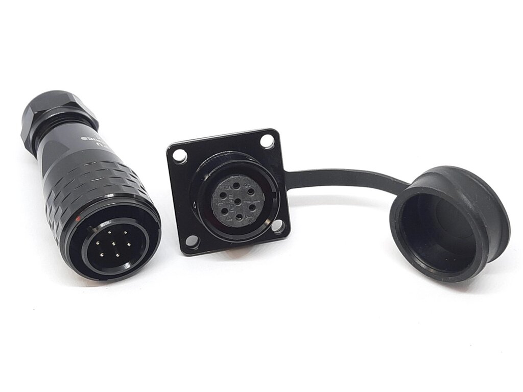 Роз'єм SA16-7P 7 контактів квадратний фланець пара від компанії Кладова Майстра на Закупка - фото 1