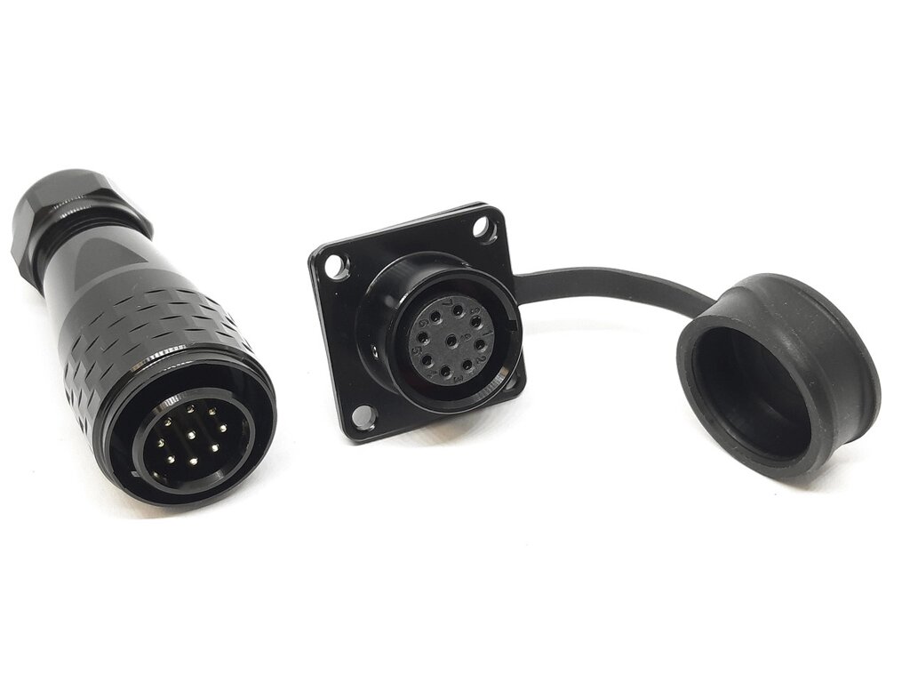 Роз'єм SA16-9P 9 контактів квадратний фланець пара від компанії Кладова Майстра на Закупка - фото 1