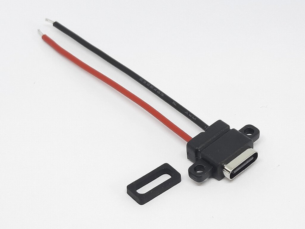 USB type-C гніздо горизонтальне з дротами 6 см під пайку на корпус від компанії Кладова Майстра на Закупка - фото 1