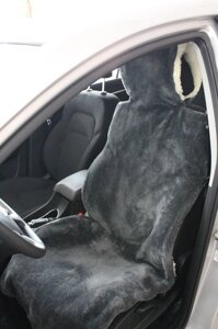 Накидка на сидіння автомобіля з натурального хутра овчини (мутона) Незабарвлений