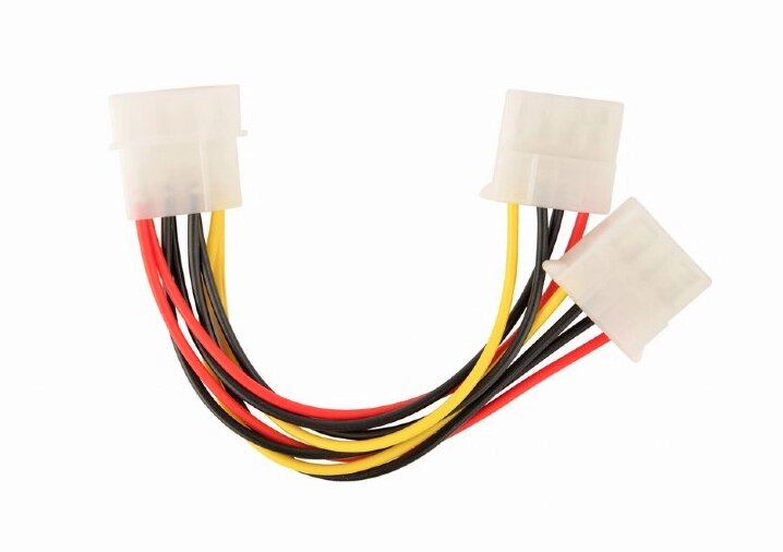Перехідник живлення Molex (M) - 2 x Molex (F), 13 см, Cablexpert (CC-PSU-1) від компанії Інтернет-магазин VNGSM - фото 1