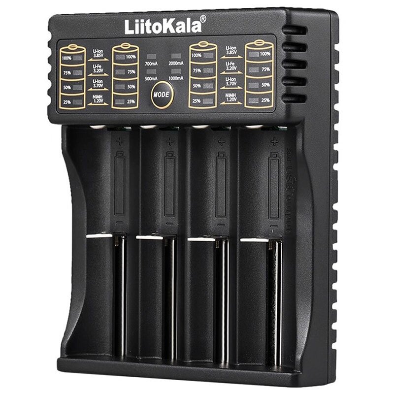 Універсальний зарядний пристрій LiitoKala Lii-402 для 18650, AA, AAA Li-Ion, LiFePO4, Ni-MH/Cd + PowerBank від компанії Інтернет-магазин VNGSM - фото 1