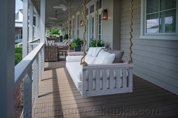 Гойдалки для дачі Wood Luxury від компанії Альтанки Wood Luxury - фото 1