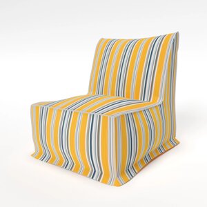 Крісло-мішок бескаркасне вуличне непромокаюче 78*98*90 см сіро-жовтий.
