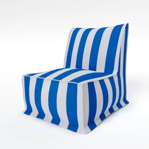 Крісло вуличне пуф смужка непромокаюче 78*98*90 см блакитний.