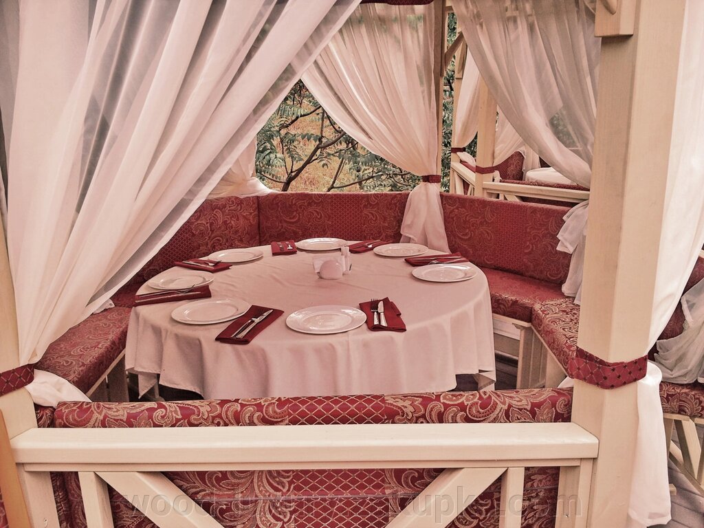 Меблі і текстиль в альтанку від компанії Альтанки Wood Luxury - фото 1