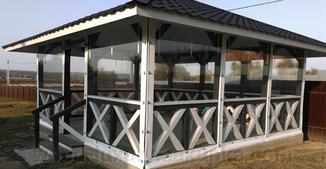 Мягкие окна для беседок и террас купить мягкие окна для беседки від компанії Альтанки Wood Luxury - фото 1