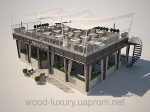 Проектування і виробництво літніх ресторанів і кафе архітектурне бюро проект в Одеській області от компании Беседки Wood Luxury