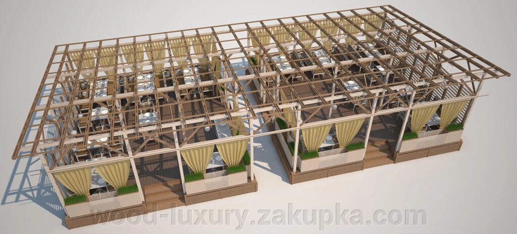 Проектування кафе і ресторанів і виробництво кафе і ресторанів "під ключ" від компанії Альтанки Wood Luxury - фото 1