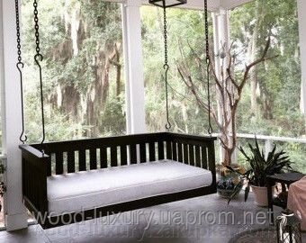Садові гойдалки купити сосна від компанії Альтанки Wood Luxury - фото 1
