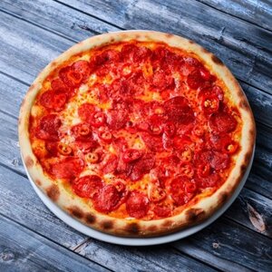 Піца Діабло (Гостра) МЕГА 50 см 745 г в Волинській області от компании Presto Pizza №1 Доставка піци в Луцьку