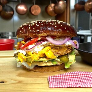 Chicken Бургер (330г) в Волинській області від компанії Presto Pizza №1 Доставка піци в Луцьку