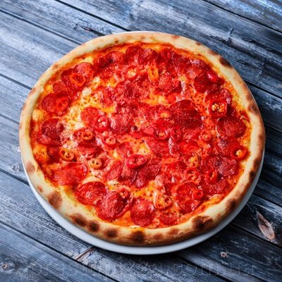 Піца Діабло (Гостра) МЕГА 50 см 745 г від компанії ПРАЦЮЄМО!Presto Pizza №1 Доставка піци і суші в Луцьку. З 10 до 21.45 - фото 1