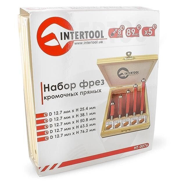 Набір фрез кромок прямих, 5 шт. INTERTOOL HT-0076 ##от компании## Інтернет-магазин "STORETOOLS" - ##фото## 1