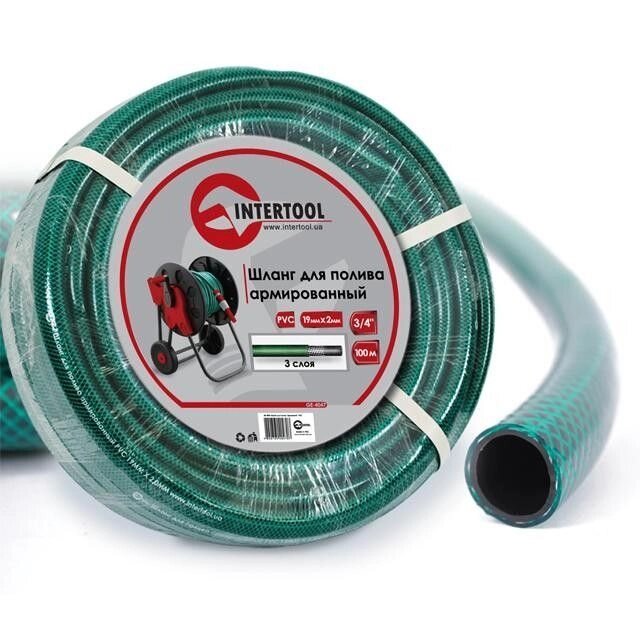 Шланг для полива 3-х слойный 3/4", 100 м, армированный PVC INTERTOOL GE-4047 ##от компании## Интернет-магазин "STORETOOLS" - ##фото## 1