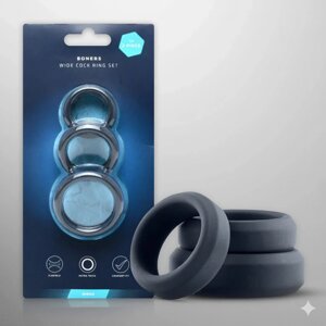 Кільця ерекційні Boners 3шт. силікон плоскі
