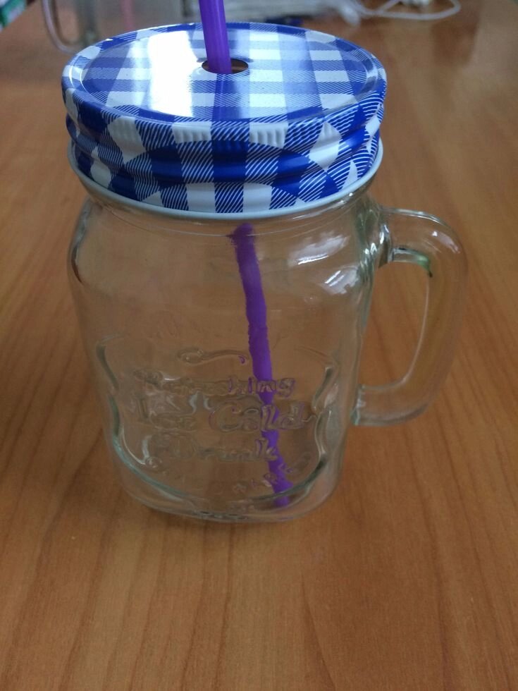Чашка скляна з кришкою і трубочкою 450мл від компанії ПП "Макоша-ПАК" - фото 1