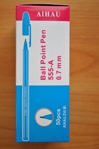 Ручка кулькова AIXAО 555 масляна синя упаковка 50 шт в Одеській області от компании ЧП "МАКОШ-ПАК"