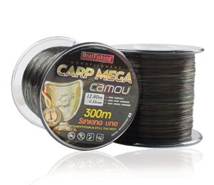 Волосінь BratFishing Carp Mega Camou 300м 0,33мм