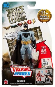 Бетмен говорящий На Зорі Справедливості (DC Justice League Talking Heroes Batman Figure), 15см, Mattel