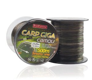 Волосінь BratFishing Carp Giga Camou 500м 0,40 мм