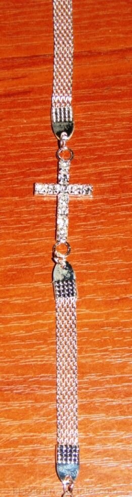 Браслет на руку "Хрест з камінням" від компанії ІНТЕРНЕТ МАГАЗИН "ХРИСТИЯНИН" церковне начиння - фото 1