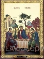 Ікона бронзова із серії двунадесятих свят "Трійця", 20х30 від компанії ІНТЕРНЕТ МАГАЗИН "ХРИСТИЯНИН" церковне начиння - фото 1