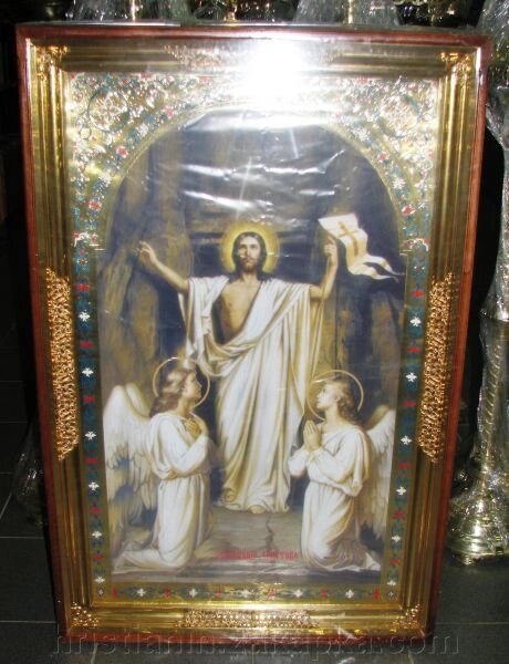 Ікона храмова "Воскресіння Христове", 73х114 від компанії ІНТЕРНЕТ МАГАЗИН "ХРИСТИЯНИН" церковне начиння - фото 1