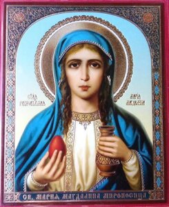Ікона ламінована "Марія Магдалина", подвійне тиснення