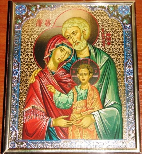 Ікона на ДСП 15х18, "Святе Сімейство" від компанії ІНТЕРНЕТ МАГАЗИН "ХРИСТИЯНИН" церковне начиння - фото 1