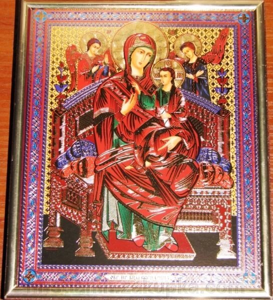 Ікона на ДСП 15х18, "Всецариця" від компанії ІНТЕРНЕТ МАГАЗИН "ХРИСТИЯНИН" церковне начиння - фото 1