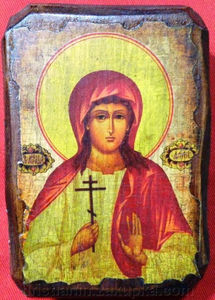 Ікона під старовину, "Алла" 7х10 від компанії ІНТЕРНЕТ МАГАЗИН "ХРИСТИЯНИН" церковне начиння - фото 1