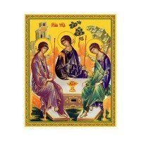 Ікона поліграфічна "Трійця Старозавітна" від компанії ІНТЕРНЕТ МАГАЗИН "ХРИСТИЯНИН" церковне начиння - фото 1
