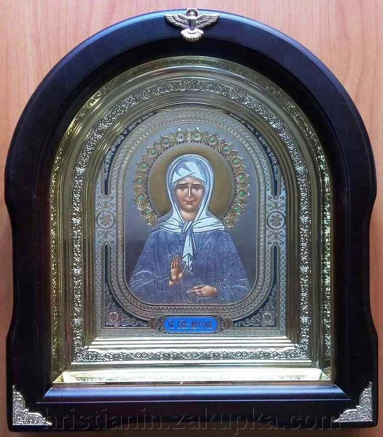 Ікона в дерев'яній рамі "Арка" в подарунковій коробці, Матрона від компанії ІНТЕРНЕТ МАГАЗИН "ХРИСТИЯНИН" церковне начиння - фото 1