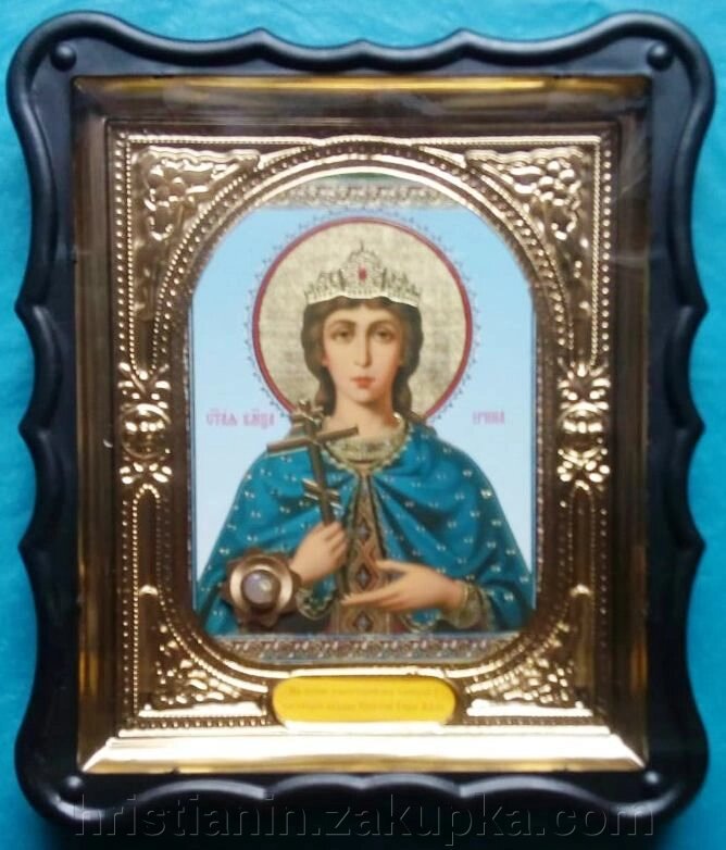 Ікона в пластиковому фігурному кіоті з ладаном, "Ірина" від компанії ІНТЕРНЕТ МАГАЗИН "ХРИСТИЯНИН" церковне начиння - фото 1